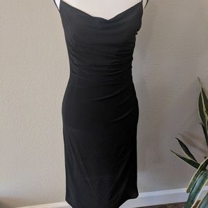 Laundry Black Ruched Cocktail Dress Size 8